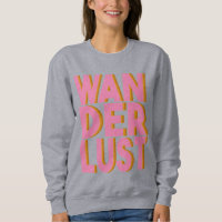 Wanderlust Typografia Wall Art Poster a rosa