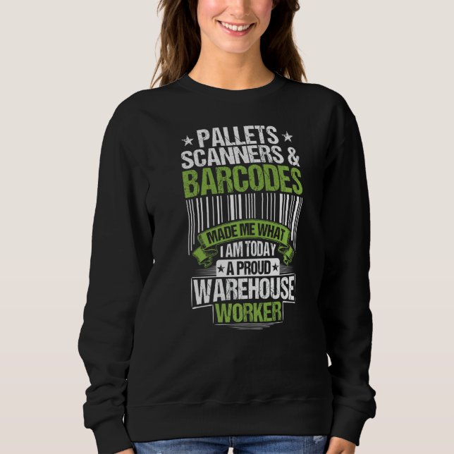 Moletom Warehouseman Pallets Scanners & Barcodes Warehouse (Frente)