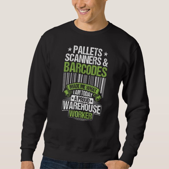 Moletom Warehouseman Pallets Scanners & Barcodes Warehouse (Frente)