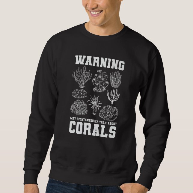 Moletom Warning May Spontaneously Talk About Corals Coral  (Frente)