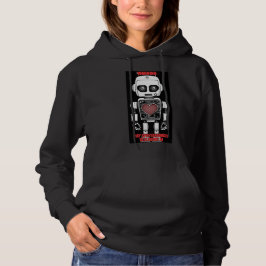 Moletom Warning: May Talk About AI Black Hoodie