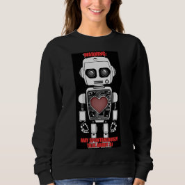Moletom Warning: May Talk About AI Black Sweatshirt