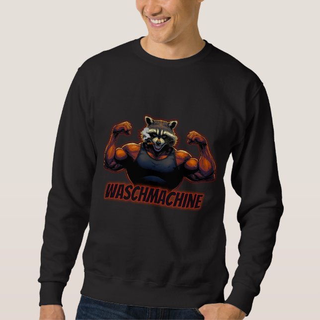 Moletom Waschmachine – Strong Raccoon Gym Design (Frente)