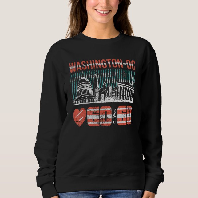 Moletom Washington DC I Love Go Music 3 (Frente)