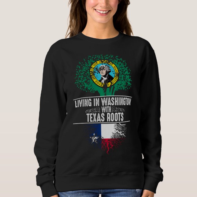 Moletom Washington Home Texas Roots State Tree Flag Love (Frente)