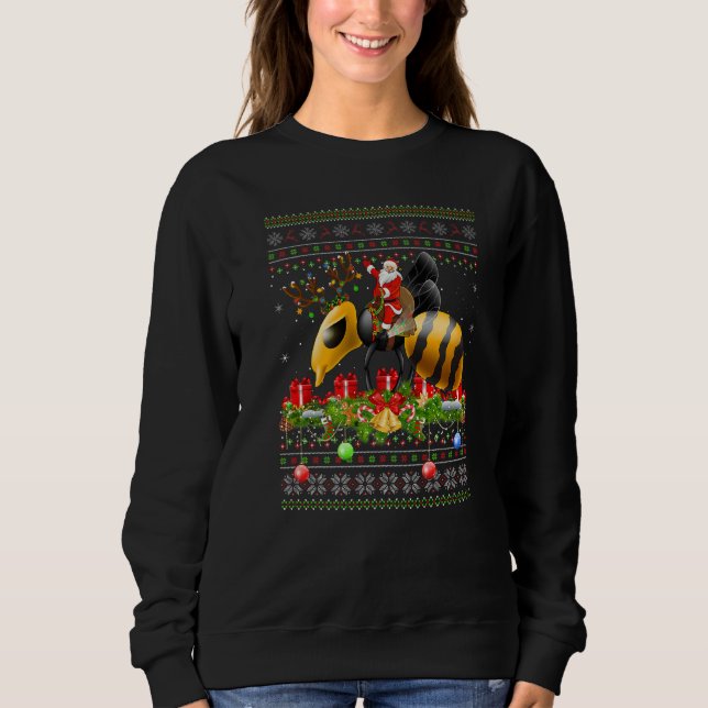 Moletom Wasp  Ugly Santa Riding Wasp Christmas (Frente)