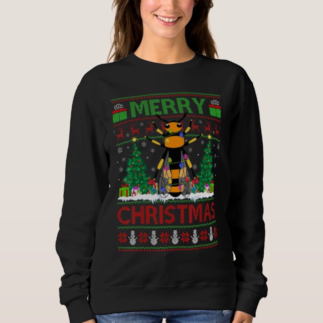 Moletom Wasp   Xmas Tree Ugly Santa Wasp Christmas (Frente)