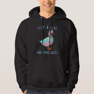 Moletom Watercolor Duck Cute Waterfowl Apenas Uma Rapariga