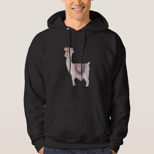 Moletom Watercolor Llama Alpaca Boy  Girl  Kids (Frente)