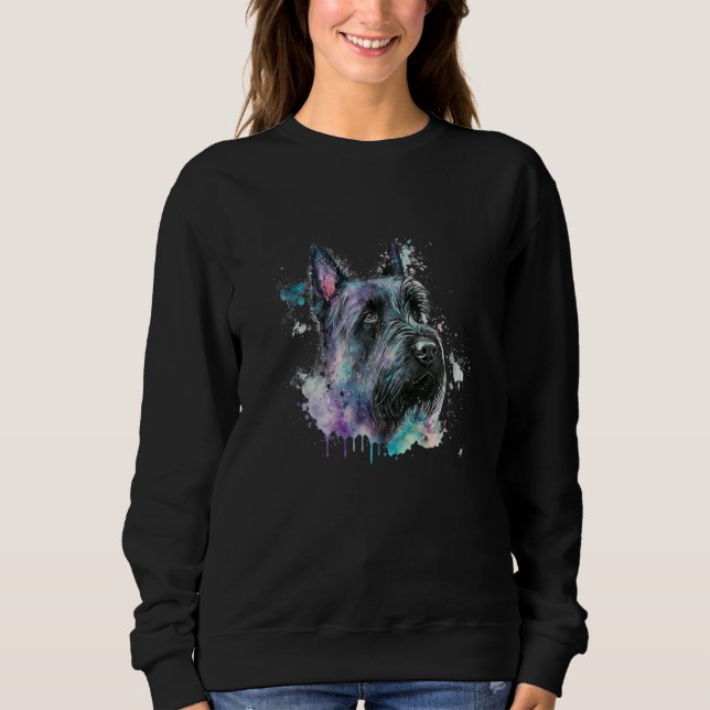 Moletom Watercolor splash scotty scottie scottish terrier (Frente)