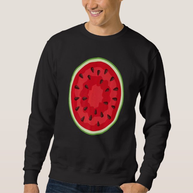 Moletom Watermelon Costume Crew   Halloween Costume Fruit (Frente)