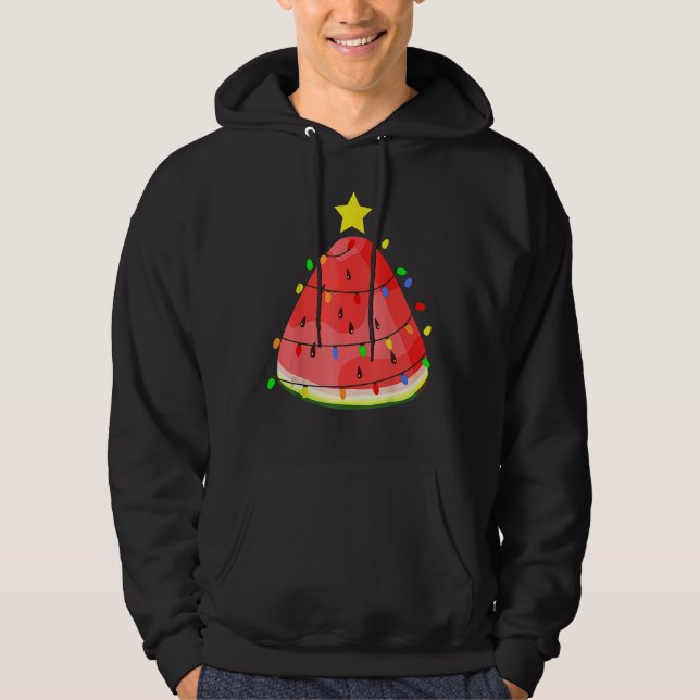 Moletom Watermelon Xmas Tree Beach Summer Christmas in Jul (Frente)