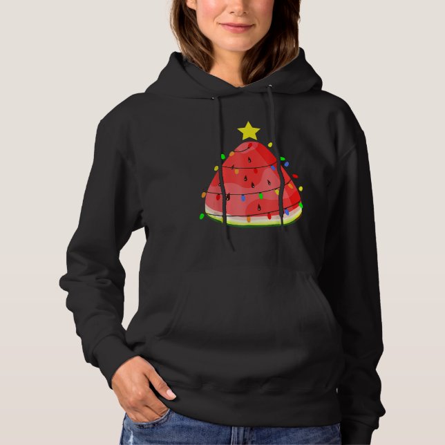 Moletom Watermelon Xmas Tree Beach Summer Christmas in Jul (Frente)