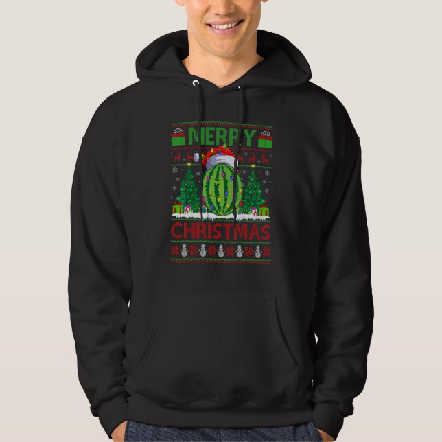 Moletom Watermelon   Xmas Tree Ugly Santa Watermelon Chris (Frente)