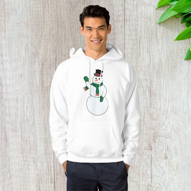 Moletom Waving Snowman Mens Hoodie (Criador carregado)