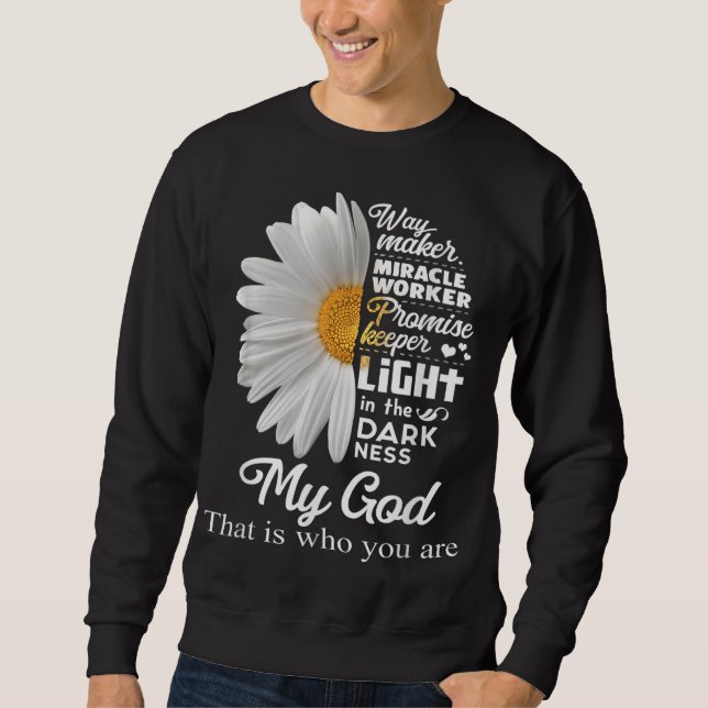 Moletom Way Maker Miracle Worker Promise Keeper Light Jesu (Frente)