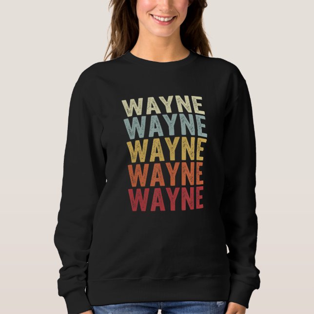 Moletom Wayne Pennsylvania Wayne PA Retro Vintage Text (Frente)