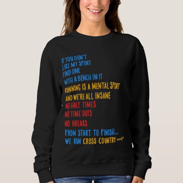 Moletom We Run Cross Country Running Shirt CC Runner Gift  (Frente)