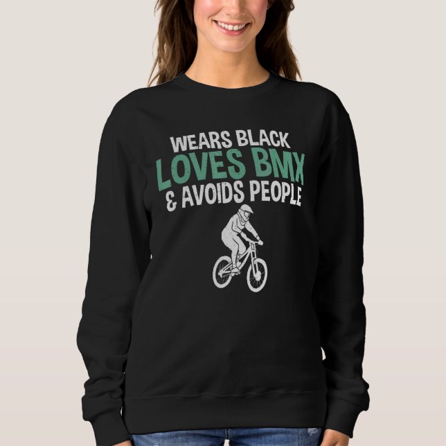 Moletom Wears Black Loves BMX and avoids People Bike BMX R (Frente)