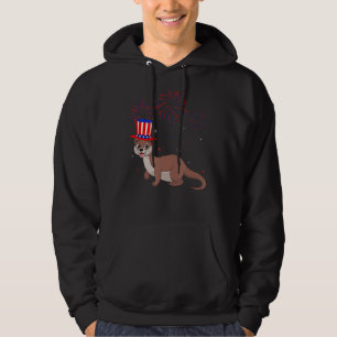 Moletom Weasel Graphic Red White Blue Fireworks Decor 4º