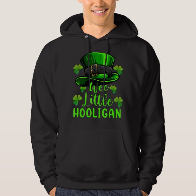 Moletom Wee Little Hooligan Dia de São Patrício Lucky Clov (Frente)