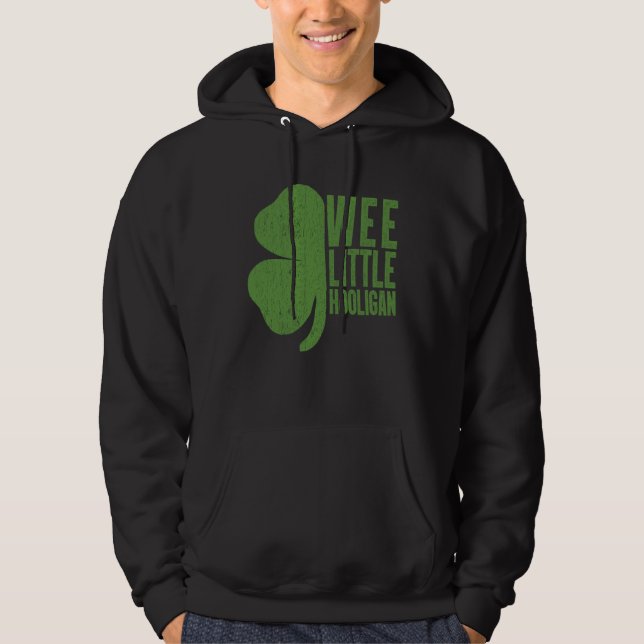 Moletom Wee Little Hooligan  Shamrock Kids Teen Patrick s  (Frente)
