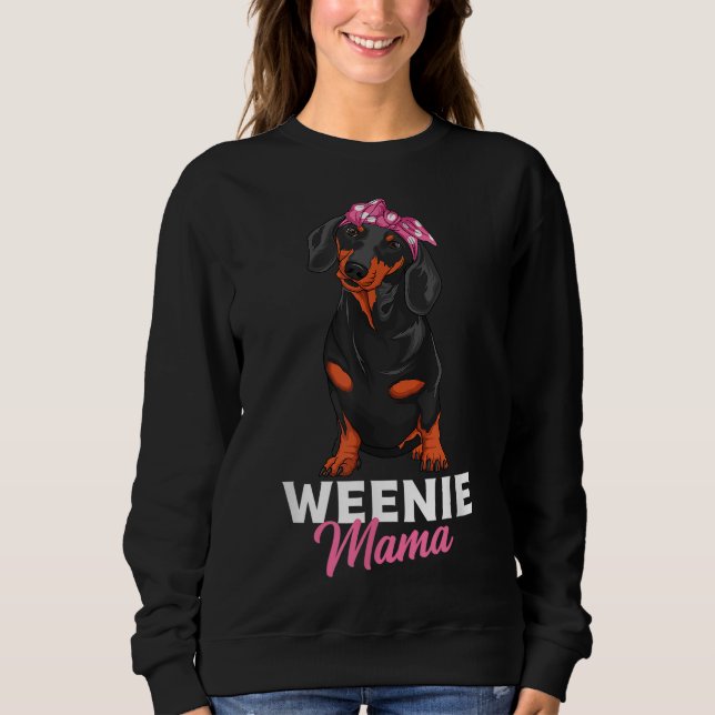 Moletom Weenie Mama Cute Dachshund Lover Weiner (Frente)