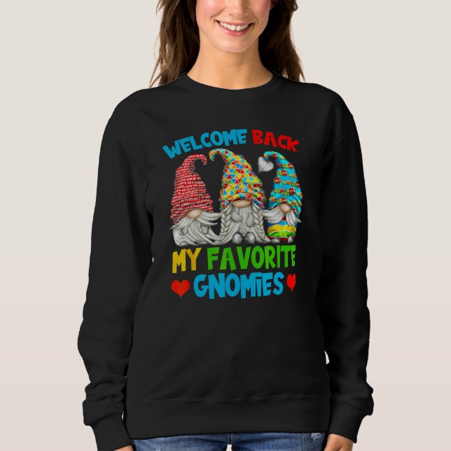 Moletom Welcome Back To School  Gnomes For Teacher (Frente)