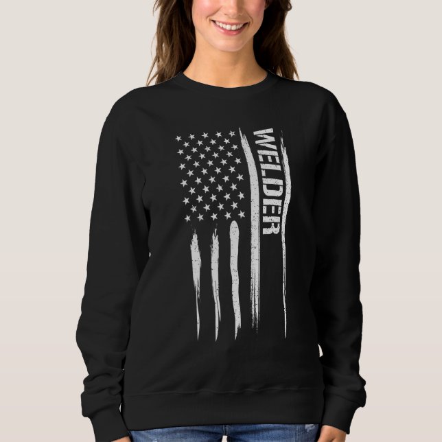 Moletom Welding Welder - American Flag Sayings (Frente)