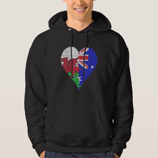 Moletom Welsh Australian Flag Heart (Frente)
