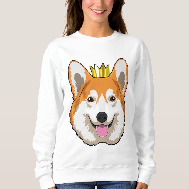 Moletom Welsh Corgi com Coroa (Frente)