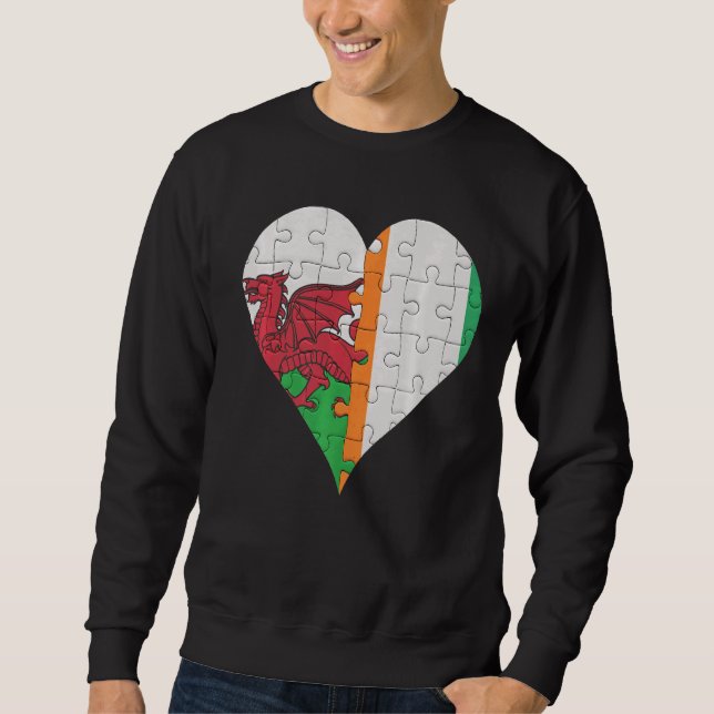 Moletom Welsh Ivorian Flag Heart (Frente)