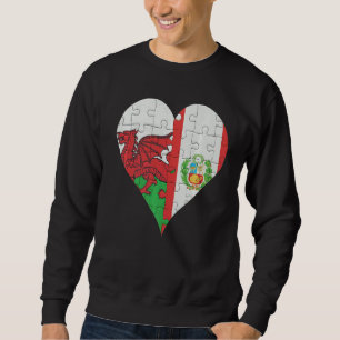 Moletom Welsh Peruvian Flag Heart
