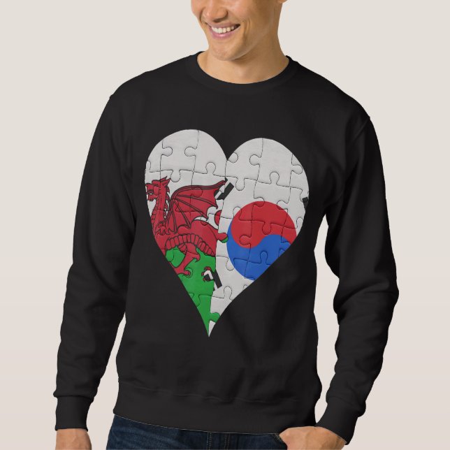 Moletom Welsh South Korea Flag Heart (Frente)