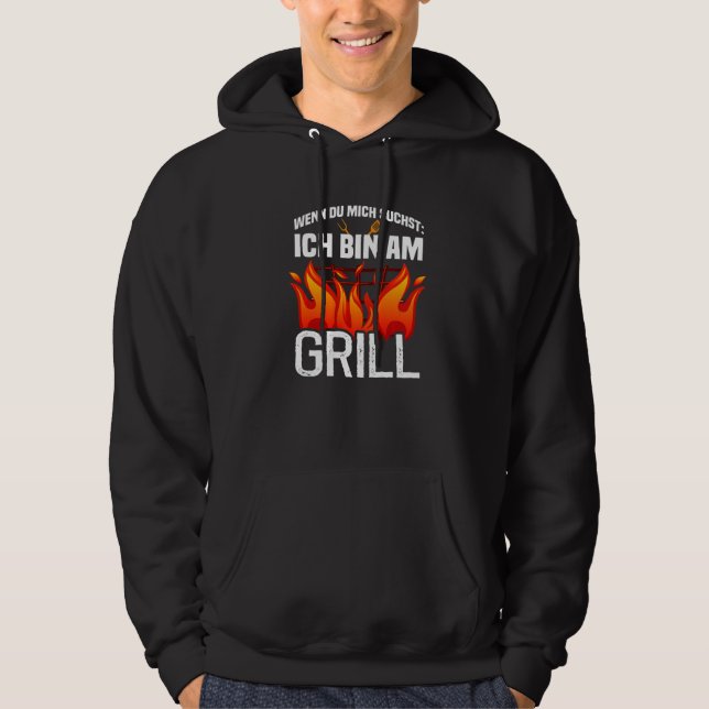 Moletom Wenn du mich sucht ich bin am Grill   (Frente)
