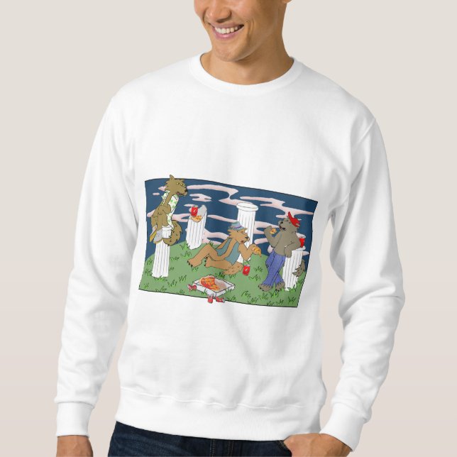 Moletom Werewolves Having Pizza Men's Sweatshirt (Frente)