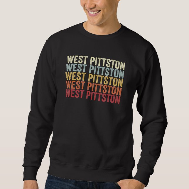 Moletom West Pittston Pennsylvania West Pittston PA Retro  (Frente)