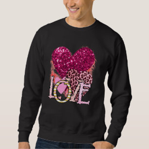 Moletom Western Country Leopard Hearts Love Cowgirl Valent
