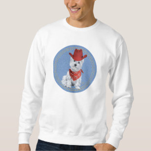 Moletom Westie Cowboy em Denim