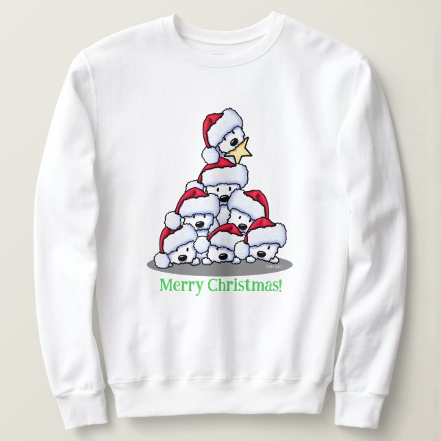 Moletom Westie Dog Christmas Tree T-Shirt (Frente do Design)