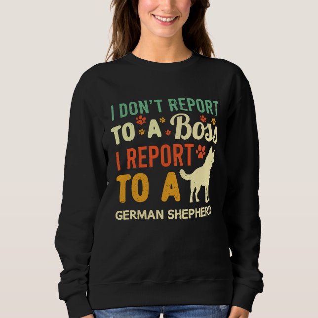 Moletom WFH German Shepherd Boss Coworker Work From Home D (Frente)