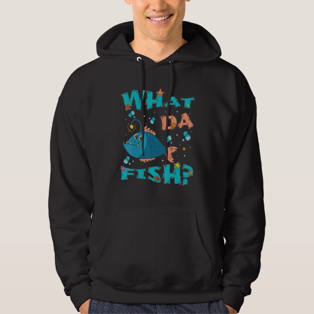 Moletom What da Fish   quote Fish meme outfit for men wome (Frente)