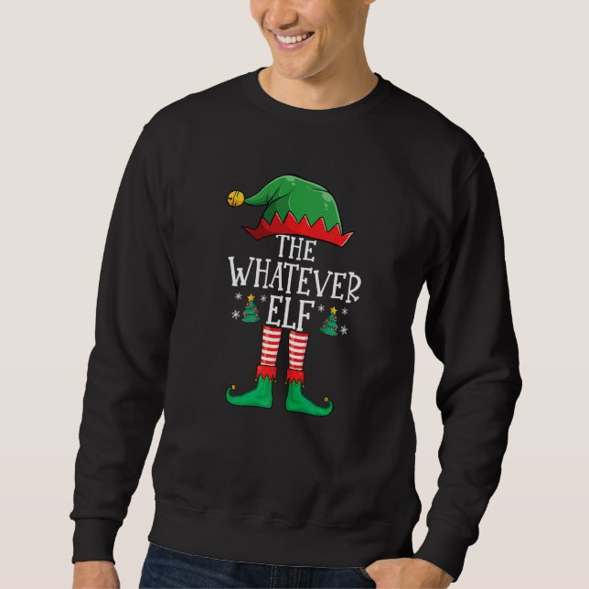 Moletom Whatever Elf Matching Group Xmas  Christmas Family (Frente)
