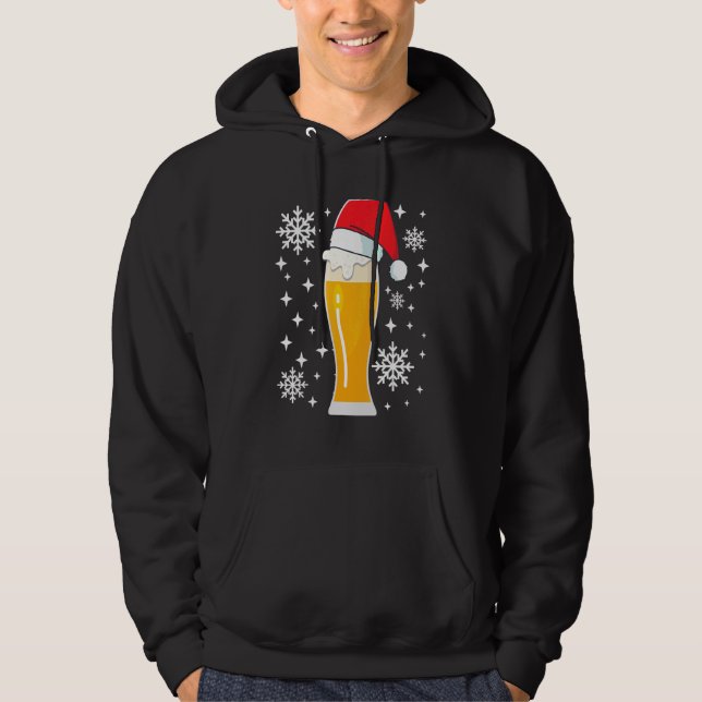 Moletom Wheat Beer Wheat Beer with Christmas Hat   Beer Dr (Frente)