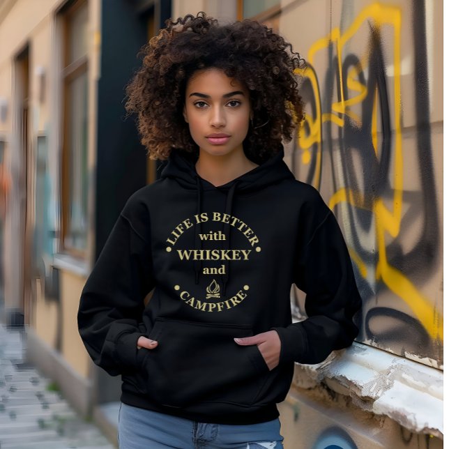 Moletom Whiskey cita discursos engraçados de camping campe (Criador carregado)