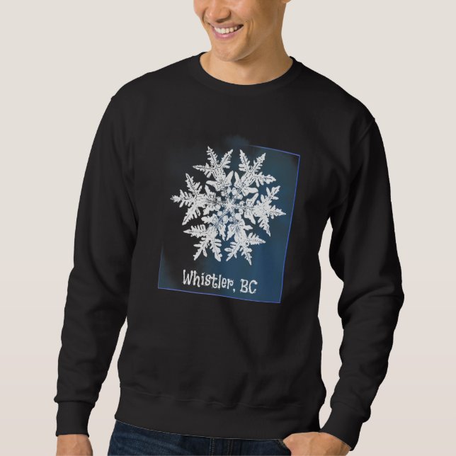 Moletom Whistler Bc Snowflake Para Skier & Snowboarder Chr (Frente)