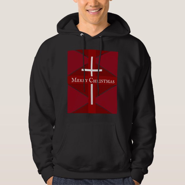 Moletom White Cross Christmas Design Christian (Frente)