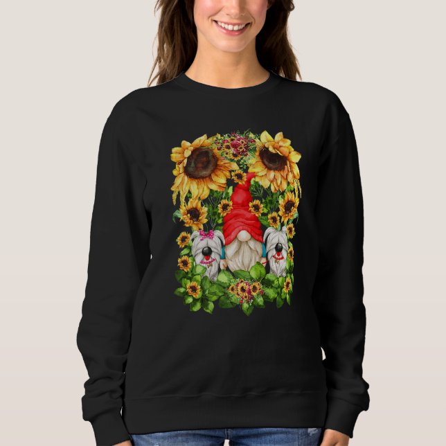 Moletom White Dog Graphic For Yorkie Mom And Dad Sunflower (Frente)