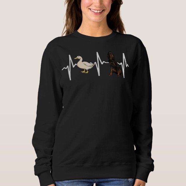 Moletom White Duck Gordon Setter Heartbeat Dog (Frente)