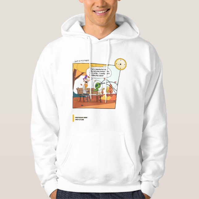 Moletom White História em quadrinhos Style Man Hoodie (Frente)